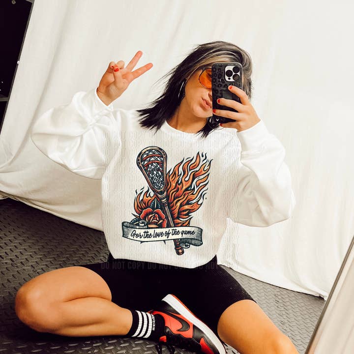 K and M Designs - Wholesale Sublimation Transfer - For The Love Of The Game Lacrosse DTF Transfer0