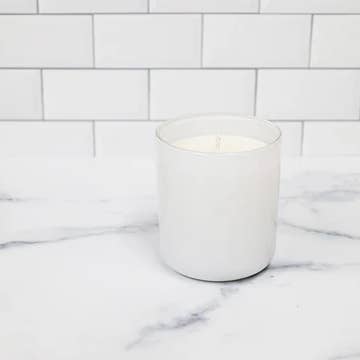 EnZebra Luxury Scented Candles - Wholesale Drinking Glass/Cup - High Gloss 14 oz Glass Tumbler White or Black