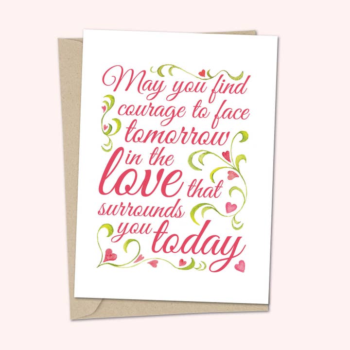 Bereavement - Sympathy Card - May you find courage for wholesale by Duckduckle Design