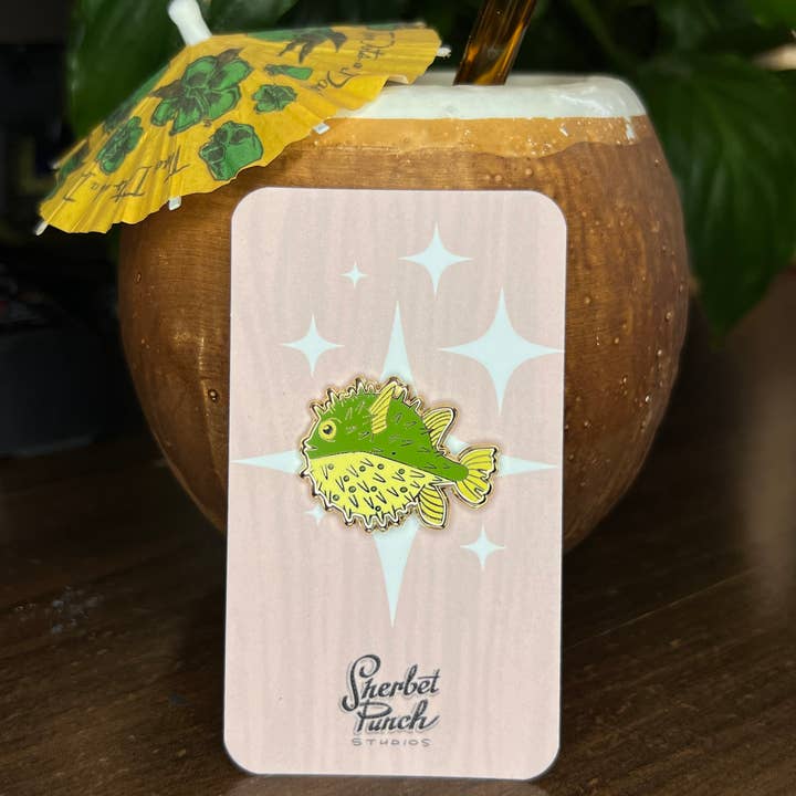 Sherbet Punch Studios - Wholesale Lapel Pin/Button - Puffer Fish enamel pins5