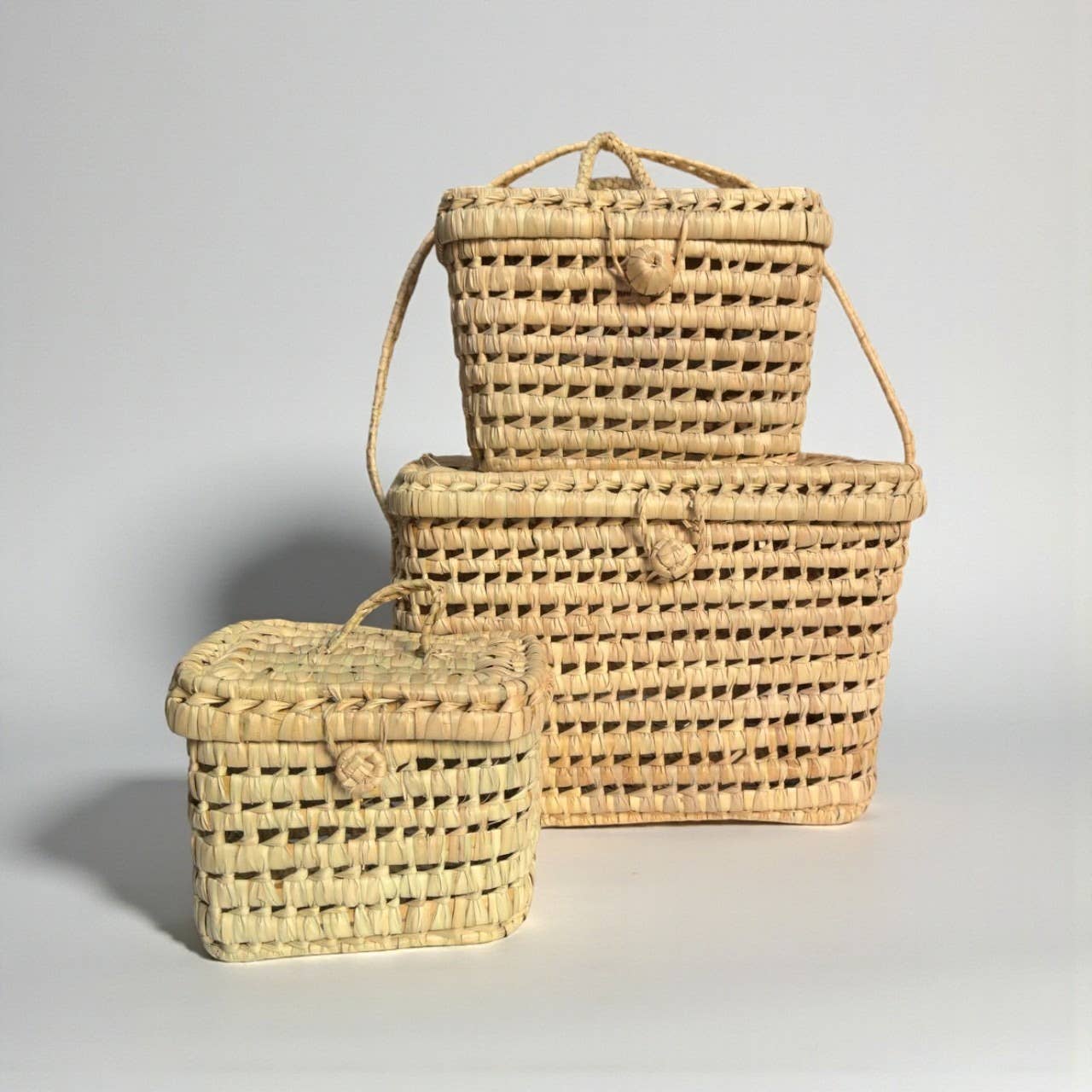 Melecraft - Wholesale Basket - Storage Basket Palm Leaf, Wicker Storage Trunk5