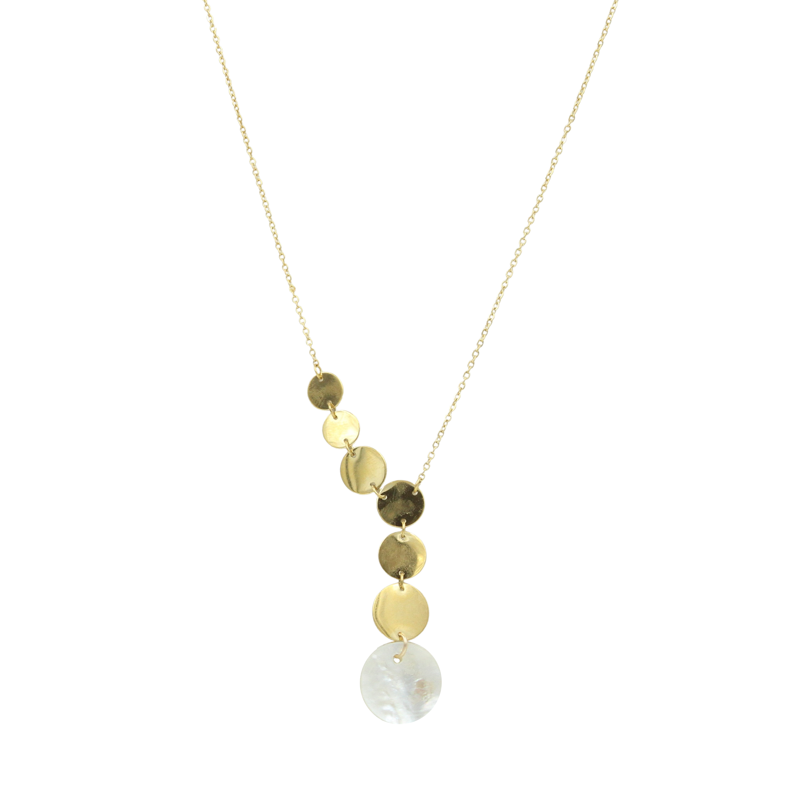 Sunday Girl by Amy DiLamarra – Engroshandel Halskæde med vedhæng – NK-417 | Paola asymmetrisk 2-Tone Geo-Chic halskæde1