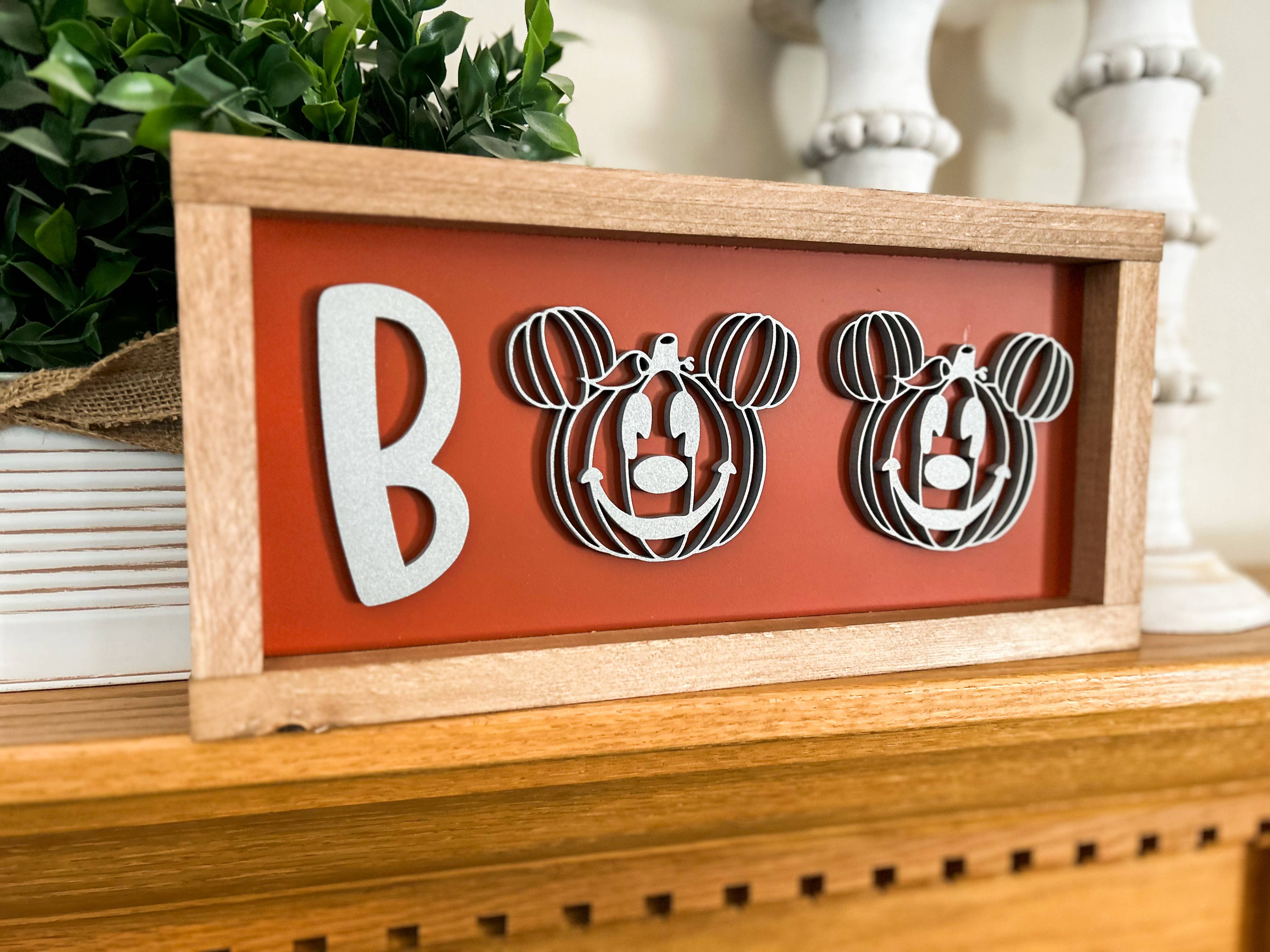 Three Bees Decor - Wholesale Wall Sign - Boo Mickey Head2