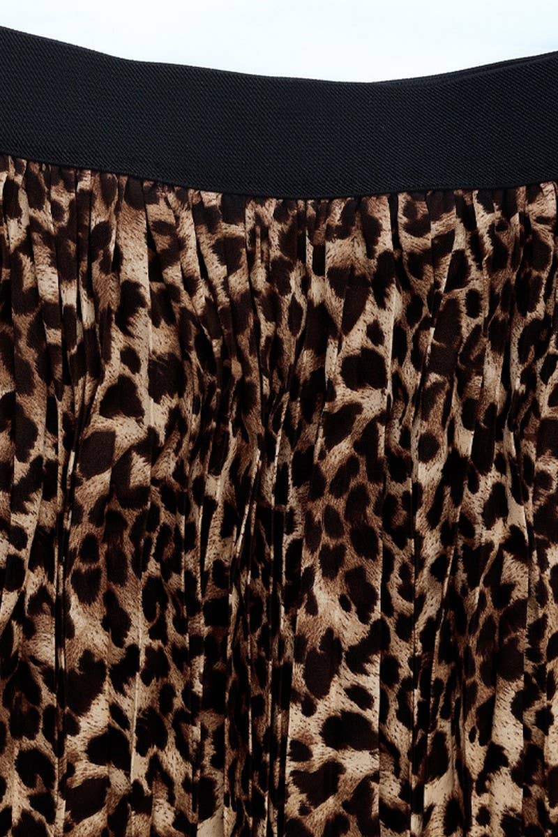 CWBMS0282_AUTUMN AND WINTER LEOPARD PRINT PLEATED SKIRT for wholesale on Faire5