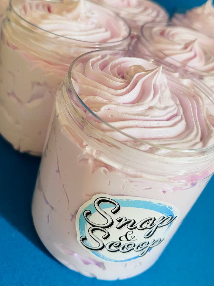 Purple rain whipped soap for wholesale by Snap & scoop