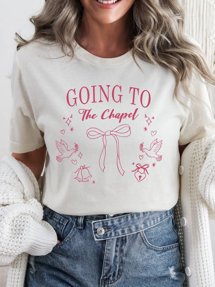 Heirloom Bridal Company - Wholesale Screen Printed T-Shirt - Women's - Going to the Chapel T-Shirt 1