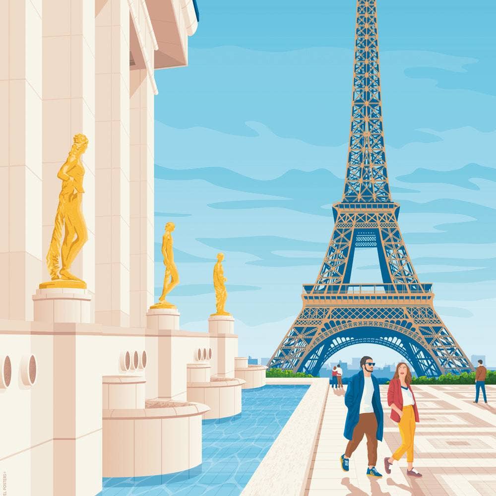 Olahoop Travel Posters - Wholesale Poster - Vintage Travel Poster City Paris France | Trocadero Square7