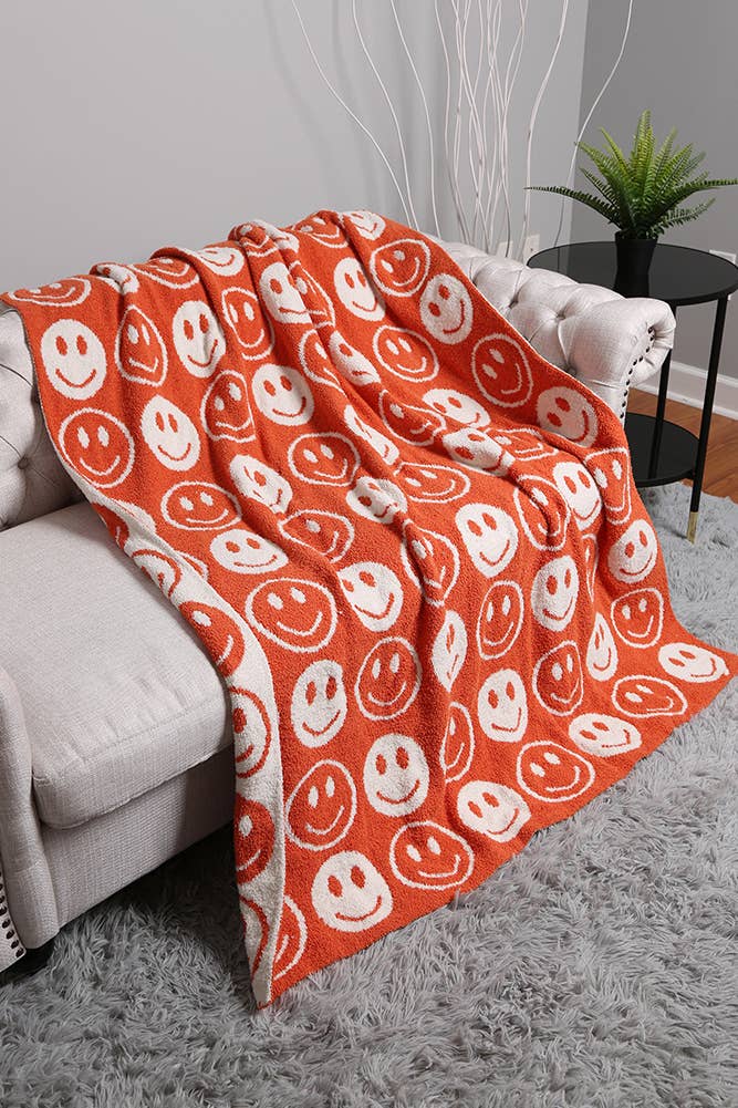 Hana - Wholesale Throw Blanket - Luxury Soft Happy Face Throw Blanket19