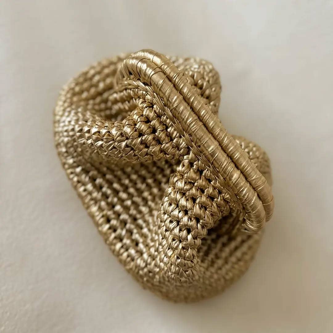 CHQEL - Wholesale Clutch Bag - Women's - CHQEL Gold Metal Clutch Bag Women Handmade Crochet Purse 10