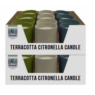 Living Concepts - Wholesale Jar/Filled Candle - Terracotta Citronella 7oz1