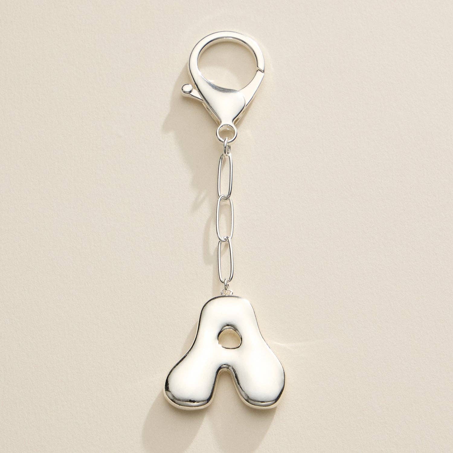 Lilla Haven - Wholesale Keychain - Women's - Bubble Letter Initial Keychain – Gold and Silver Tone Personalized Charm39