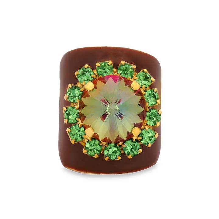 TOVA - Wholesale Cocktail/statement ring - Jacci Rings in Enamel Midnight Express7