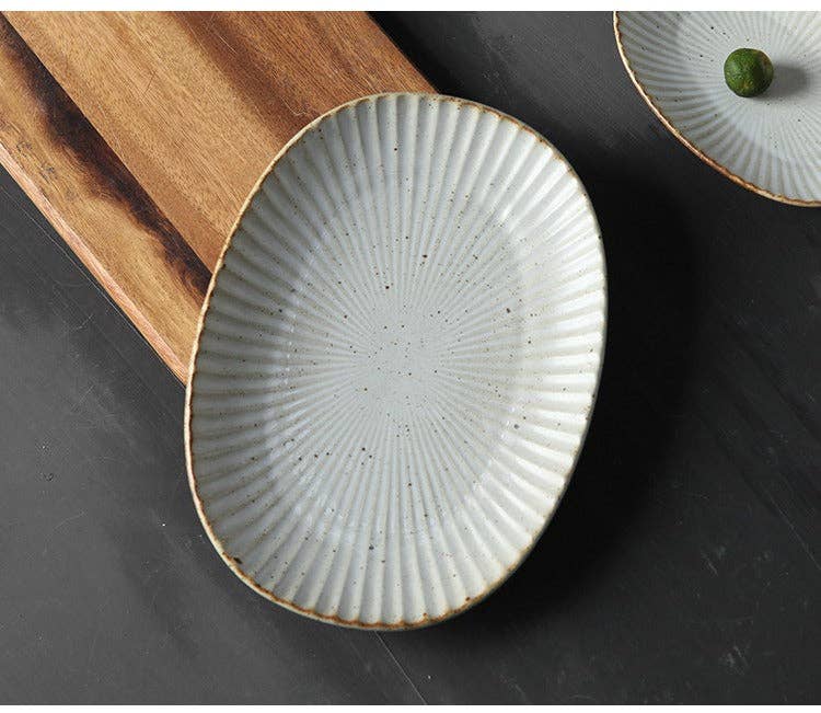 Gohobi （We cover U.S. import duties） - Wholesale Dinner plate - Gohobi Handmade Ceramic Japanese Style Oval Plate6