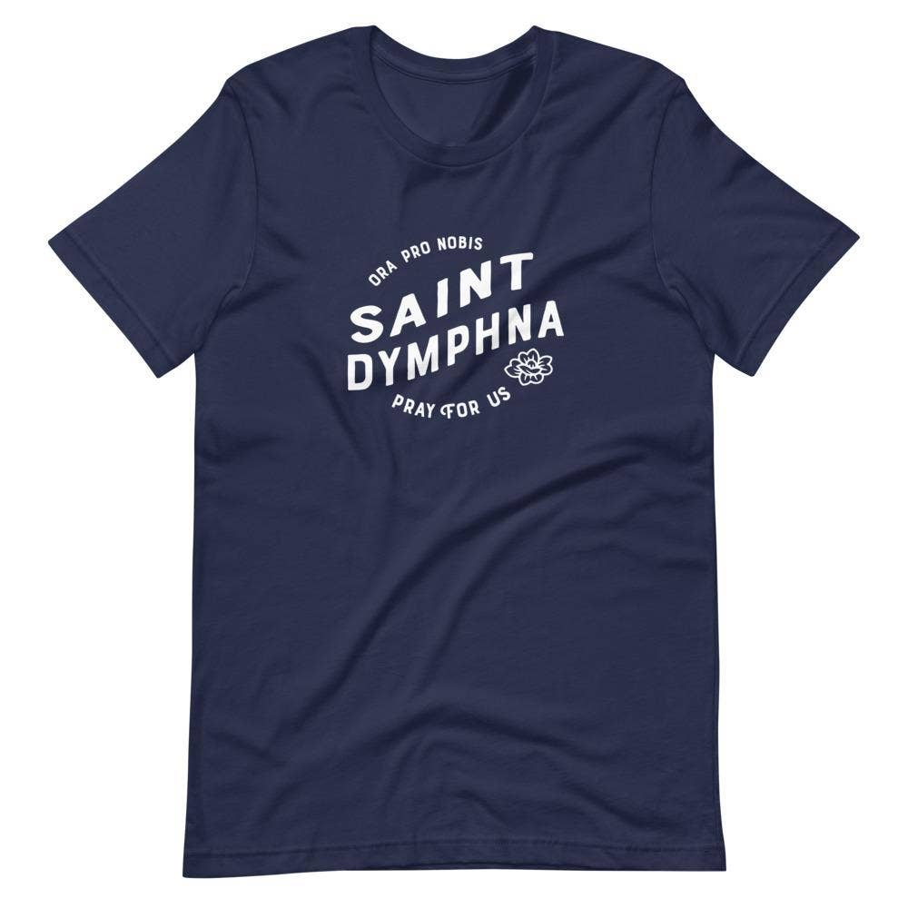 Wanderer Catholic, LLC - Wholesale Screen Printed T-Shirt - Unisex - Saint Dymphna Pro Nobis Short-sleeve Unisex T-shirt1