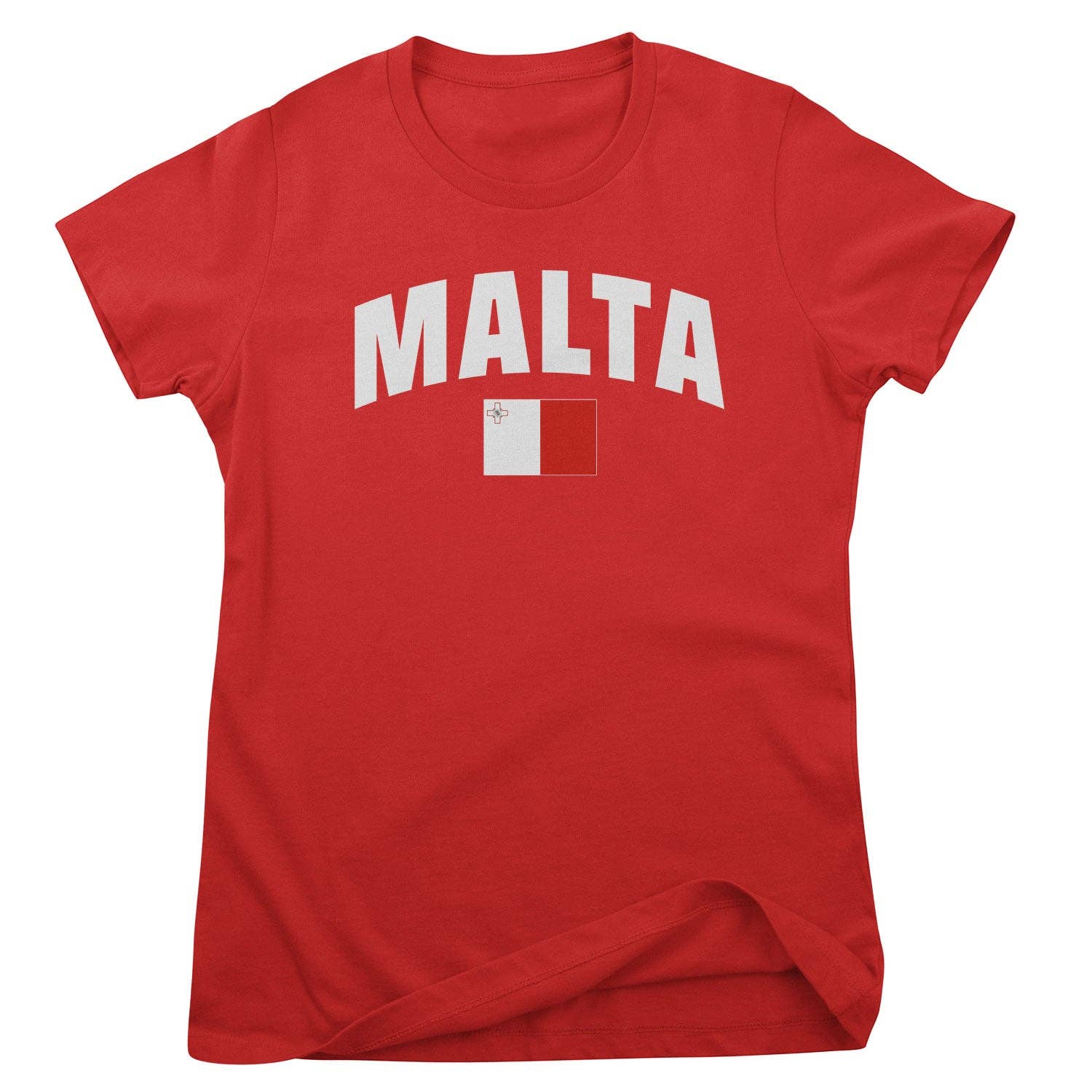 Hybris Production AB - Venta al por mayor Camiseta serigrafiada - Mujer - Camiseta Femenina Bandera de Malta0