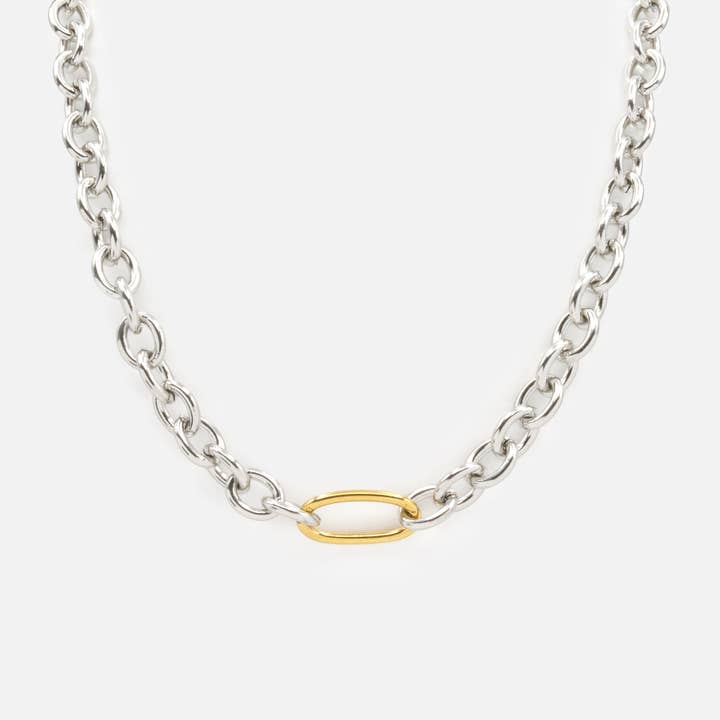 PR251N032MM - Two tone chain for wholesale by Bizou