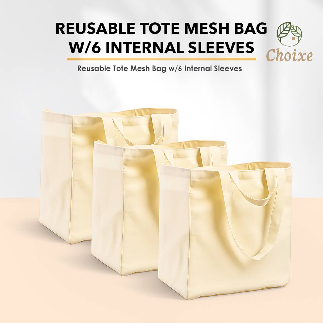 Choixe - Wholesale Tote bag – Unisex - Reusable Tote Mesh Bag w/6 Sleeves with Customized Logo10
