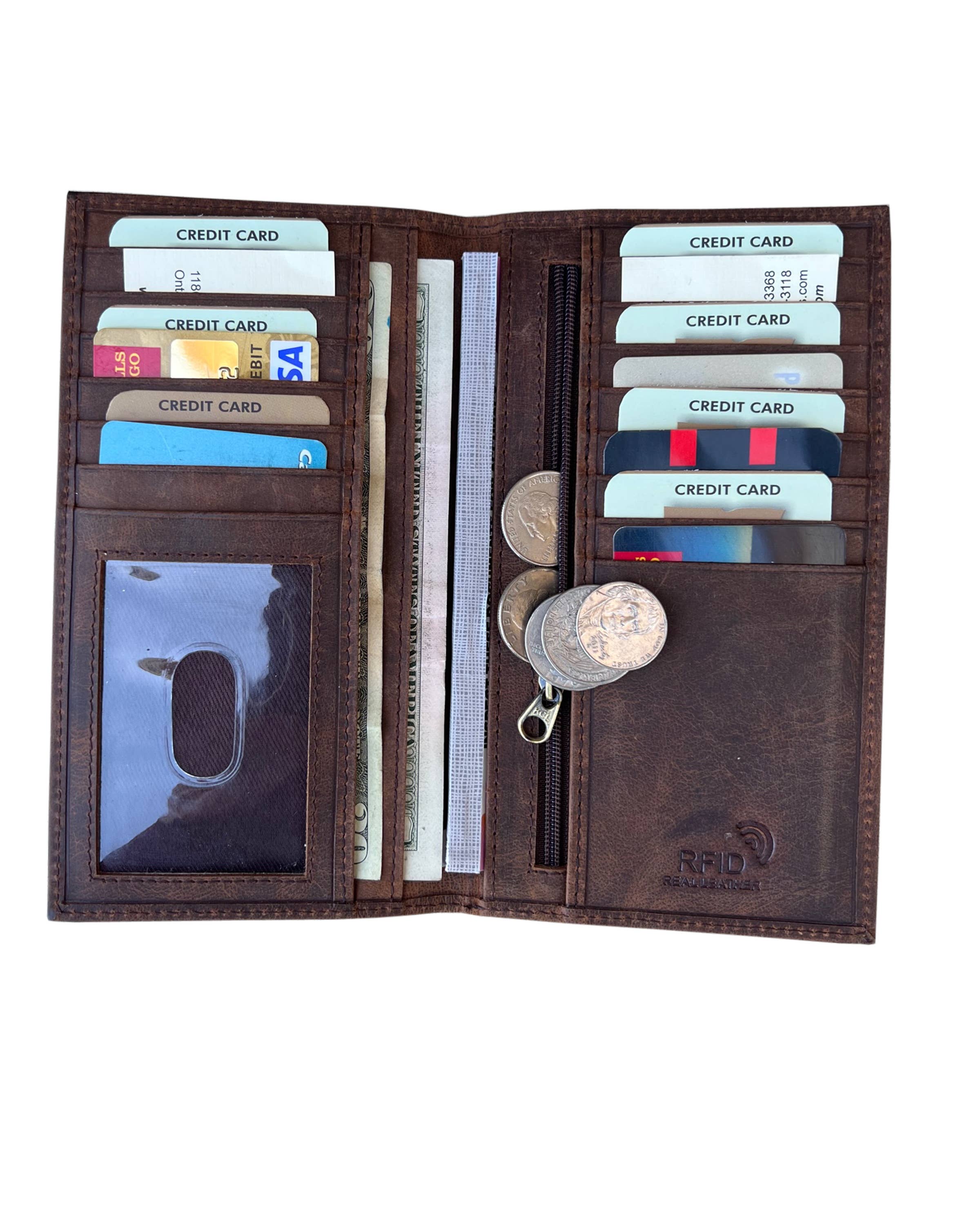 Roma Leathers, Inc. - Wholesale Wallet - Men's - 3234 RF cowhide leather checkbook wallet7
