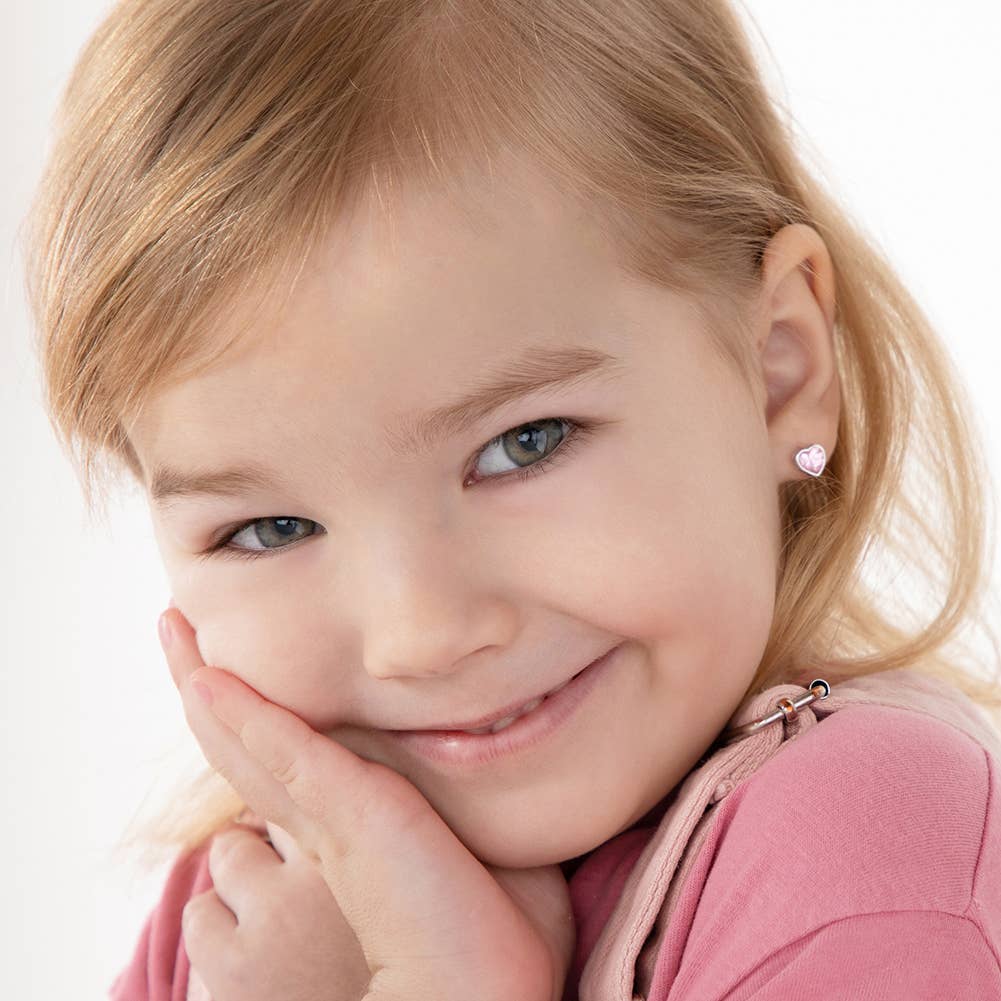 In Season Jewelry – wholesale Jewellery set – Clear CZ Heart Childs Jewelry Set -Sterling Silver1