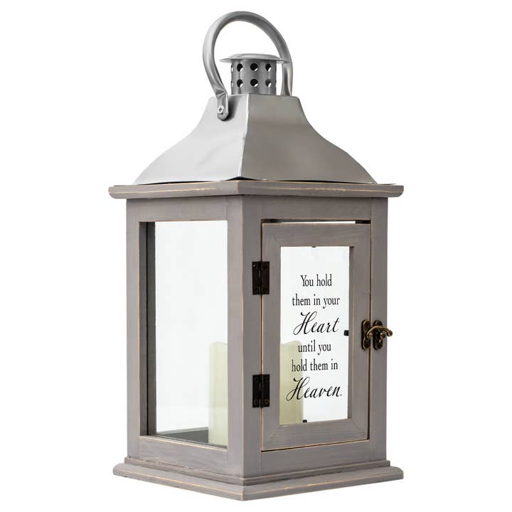 You Hold Them In Your Heart Bereavement Lantern for wholesale by Cottage Garden