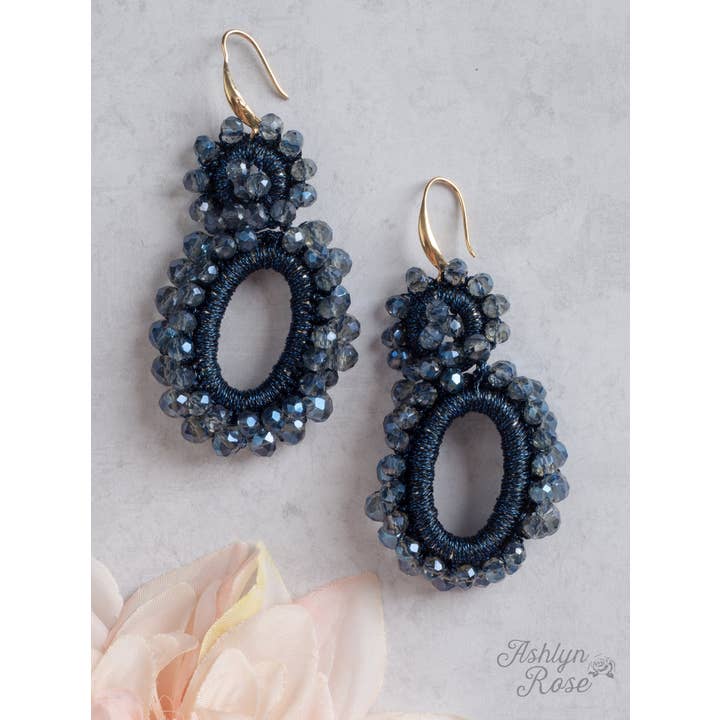 Blue Spring Forward Beaded Earrings for wholesale on Faire