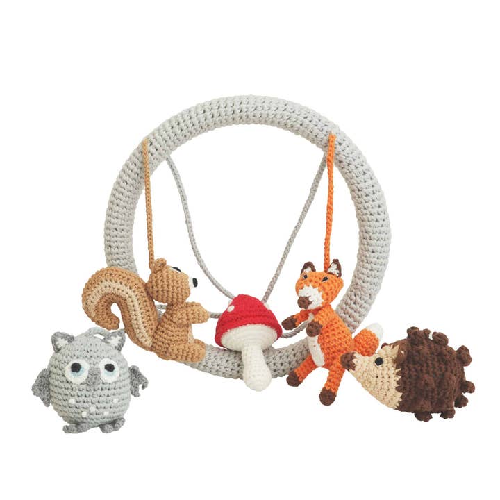 SindiBaba - Wholesale Baby Mobile - Forest Animals II Crocheted Baby Mobile (4-in-1)1