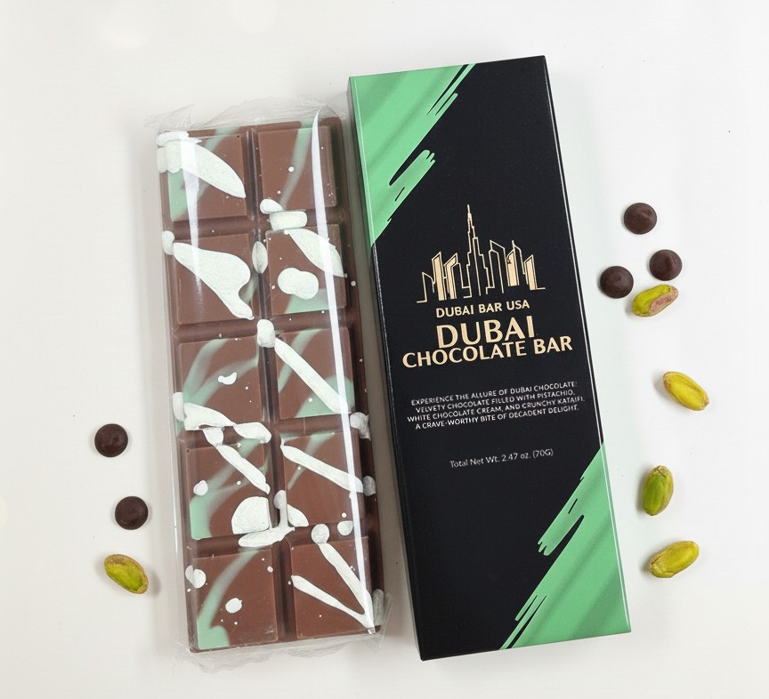 Dubai Bar USA - Wholesale Chocolate Bar - Dubai Chocolate Bar – Pistachio (Case of 40)2