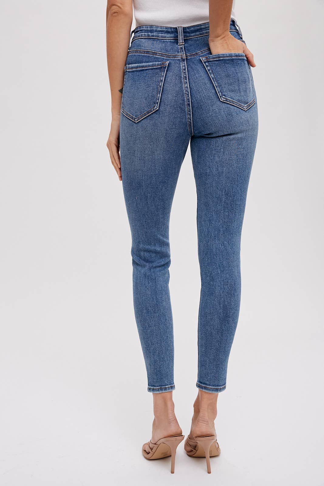 Bluivy - Vendita all'ingrosso Jeans - Donna - JEANS SKINNY VITA MEDIA13