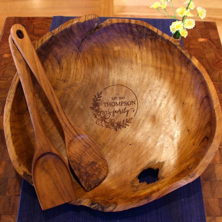 Tuckahoe Hardwoods - Wholesale Bowl - Large Live Edge Salvaged Teak Bowl - Hand Carved Wood Bowl6