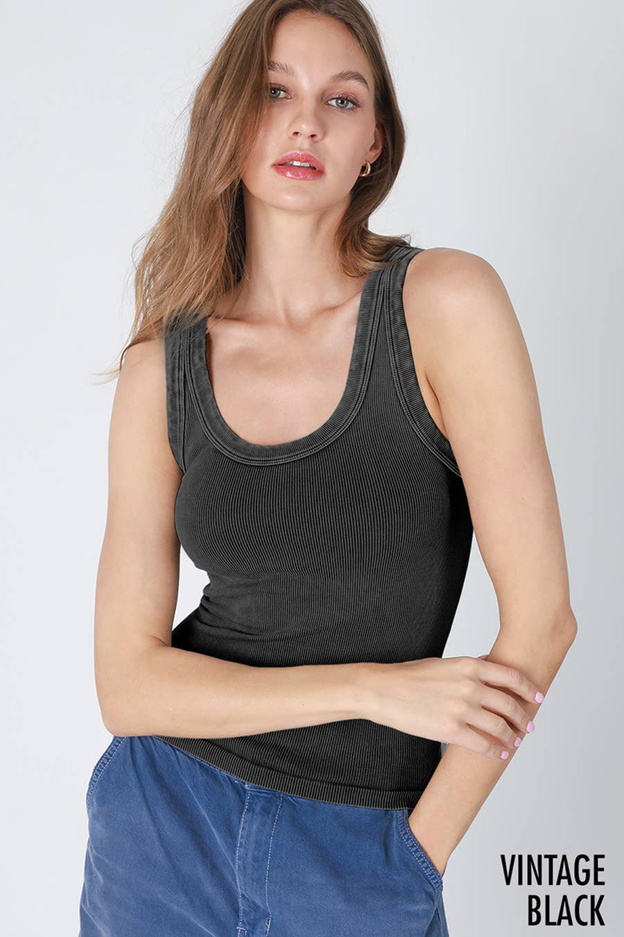 NIKIBIKI - Wholesale Tank Top - Women's - NS8258 - Vintage Reversible Ribbed Tank24