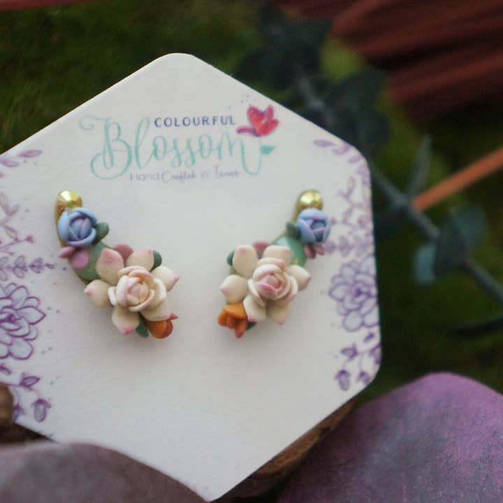 Crawler Stud Earrings - Amarilys for wholesale by Colourful Blossom