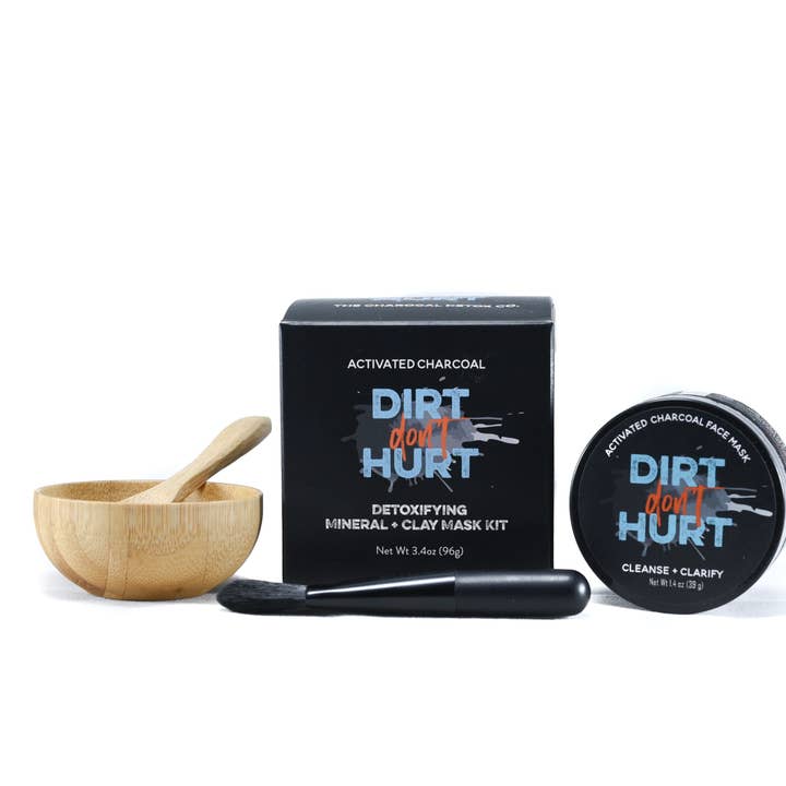Activated Charcoal Detoxifying Mineral + Clay Mask Kit for wholesale by Dirt Don't Hurt