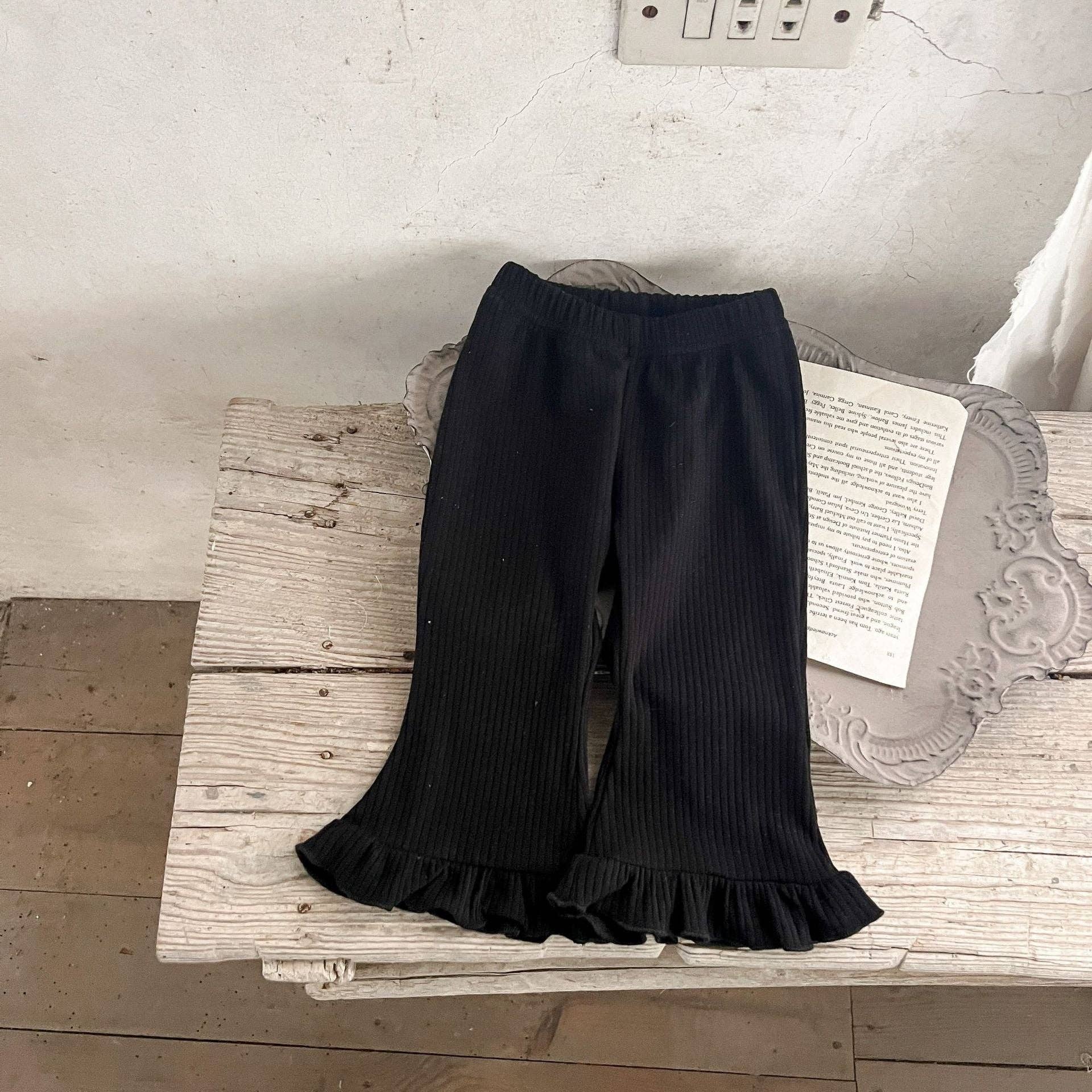 MyKids-USA® - Wholesale Pants - Baby - Baby Solid Color Elastic Cotton Comfy Flared Pants4