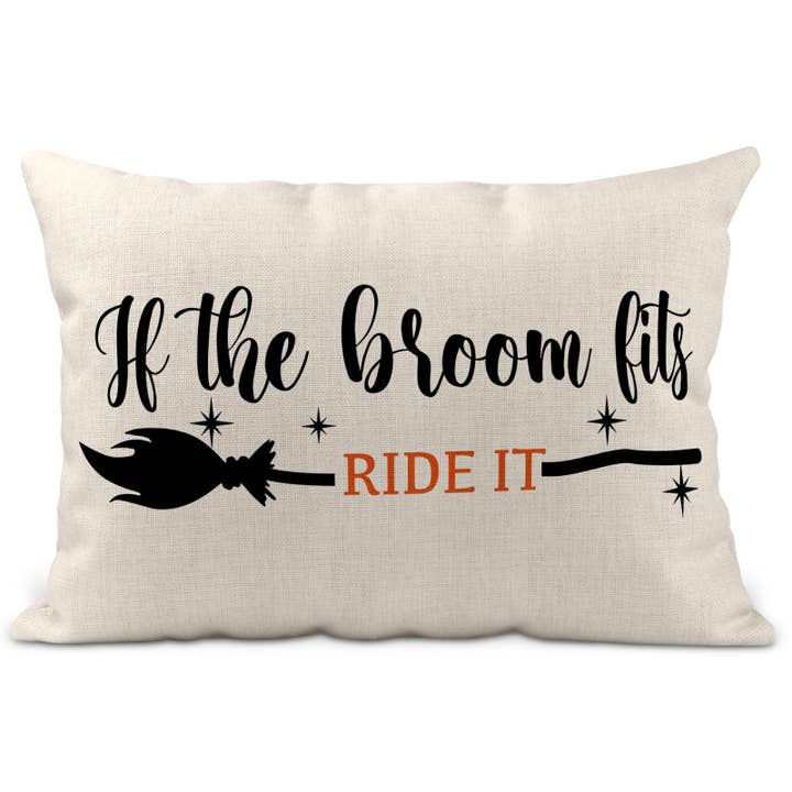 Spooky Halloween Cushion Collection If the Broom Fits for wholesale by Noble & Page