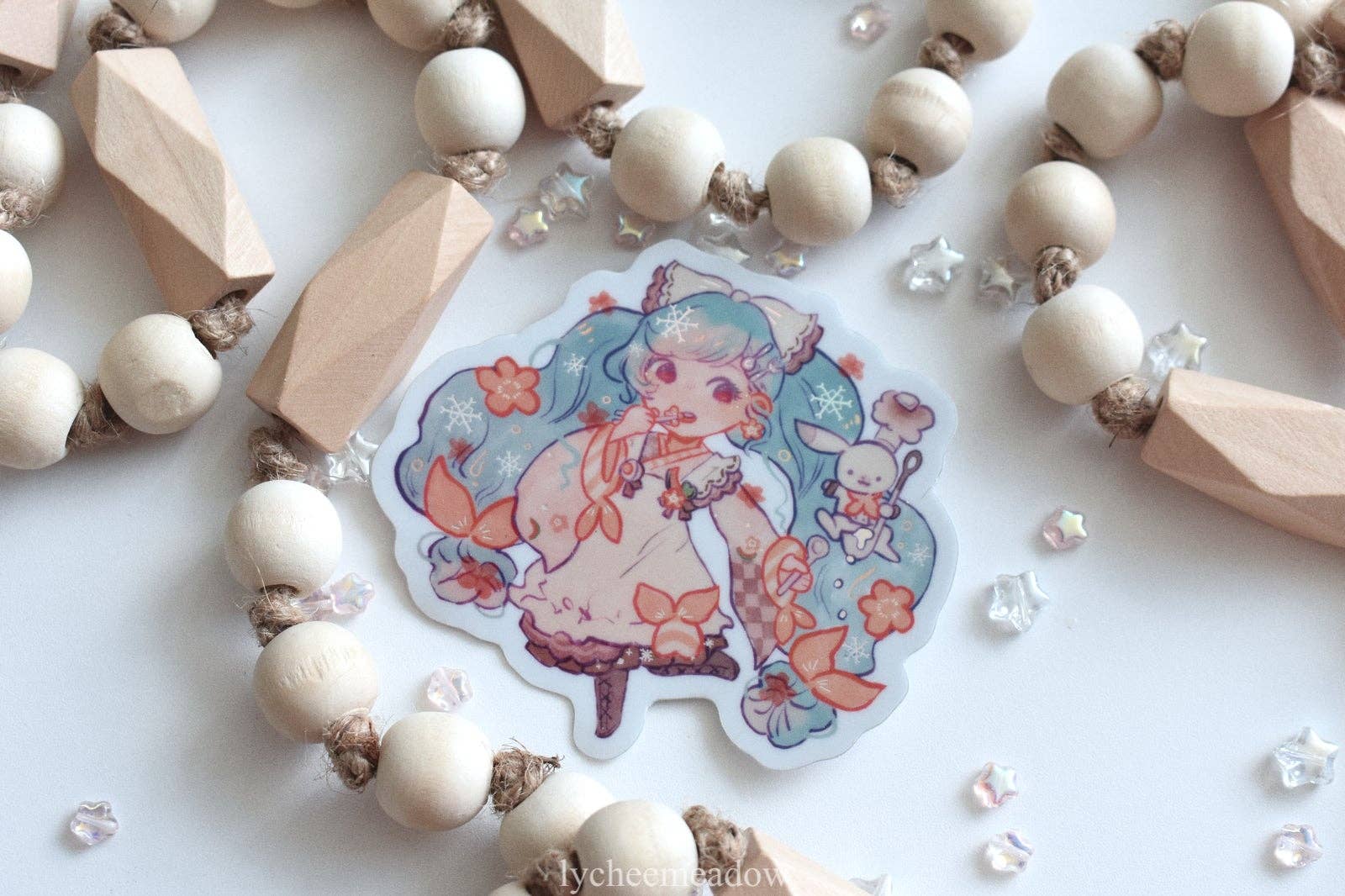 Lycheemeadow - Wholesale Sticker - Miku: Snow Miku 2024 Holographic Vinyl Sticker5