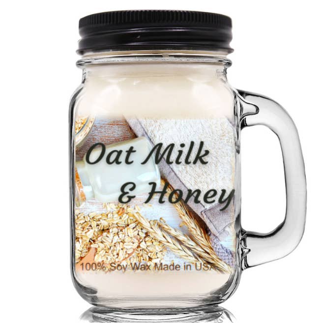 Candela di cera di soia 100% latte d'avena e miele per la vendita all'ingrosso da parte di Mountain Kettle