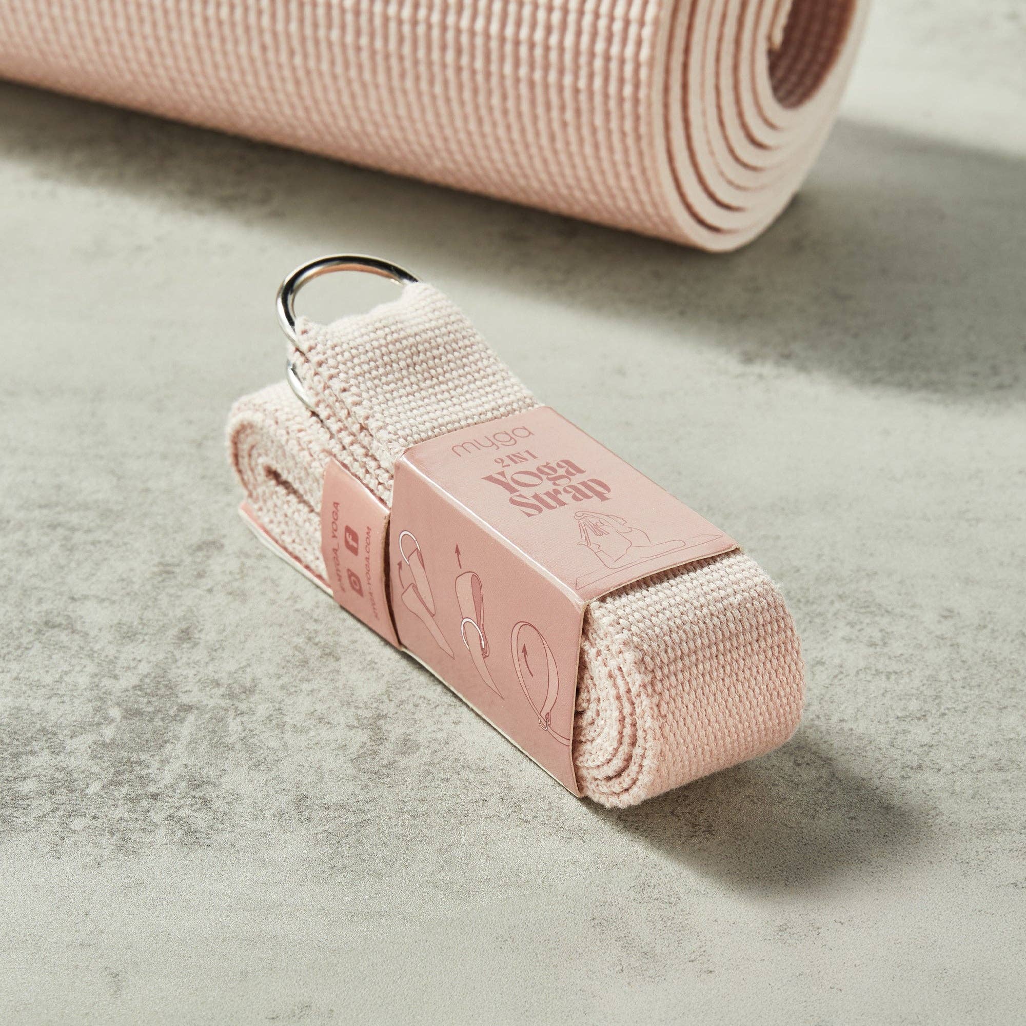 Myga Europe - Wholesale Yoga Strap/Band - 2 in 1 Yoga Strap - Blush6