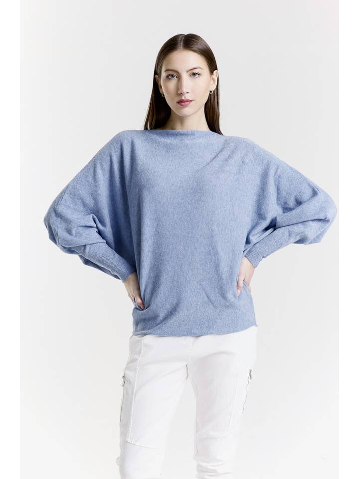 TINA Stephens Italy/Tees By Tina – Großhandel Strickpullover – Damen – Mylah Seriously Weicher Fledermaus-Pullover (BLS413)71