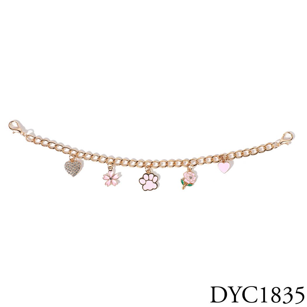 Fashion City - Wholesale Hat Accessory - Women's - Spring Summer Flowers Charm Trucker Hat Chain11