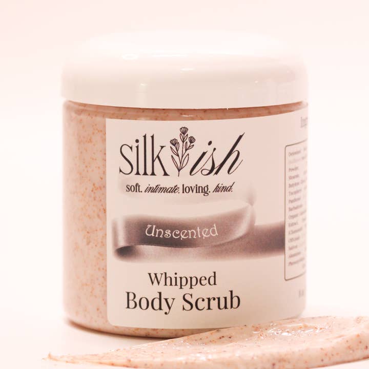 whipped walnut body scrub for wholesale by Silkish Beauty