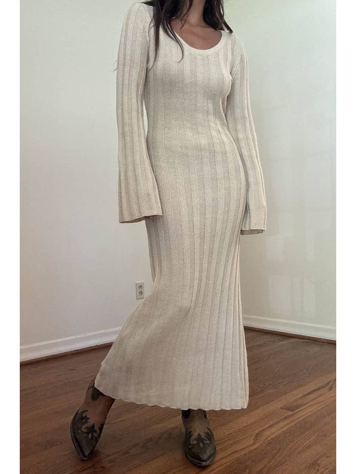 Knit Bell Sleeve Dress for wholesale by Et Clet