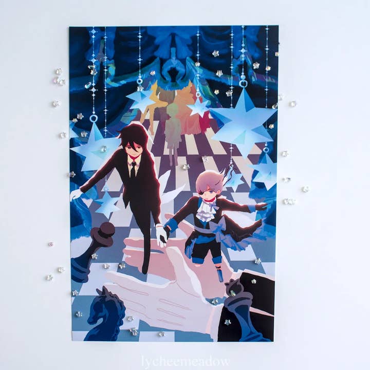 Black Chess Print for wholesale by Lycheemeadow