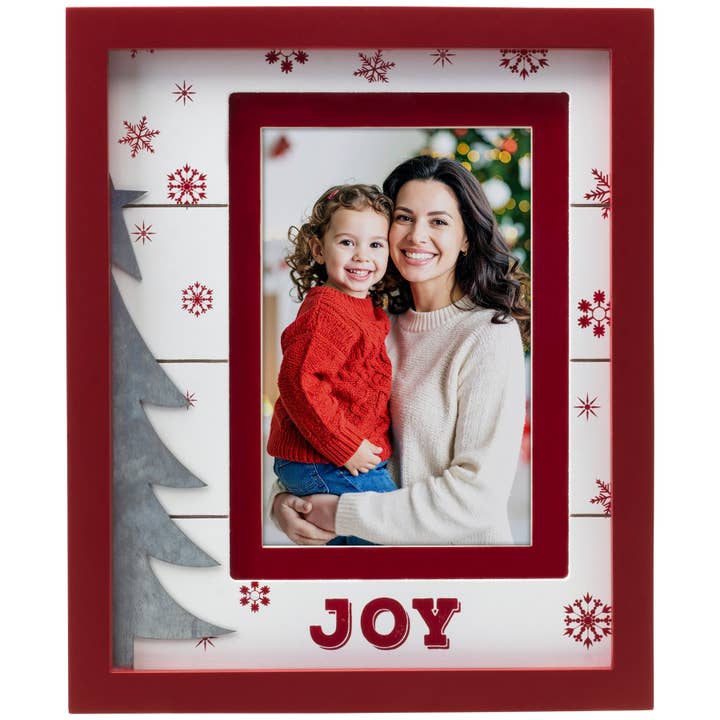 Red Joy 4" x 6" or 5" x 7" Wood Picture Frame for wholesale by Neil Enterprises