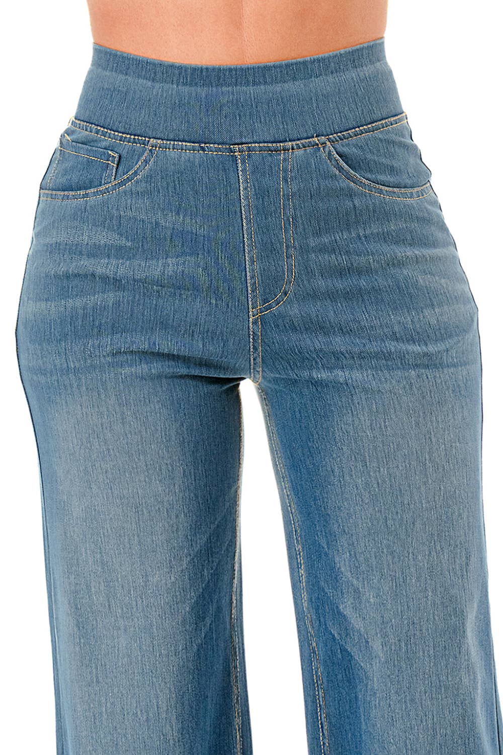 Color 5 – wholesale Jeans - Dam – Ultramjuka lätta utsvängda baggy jeans med resårmidja10