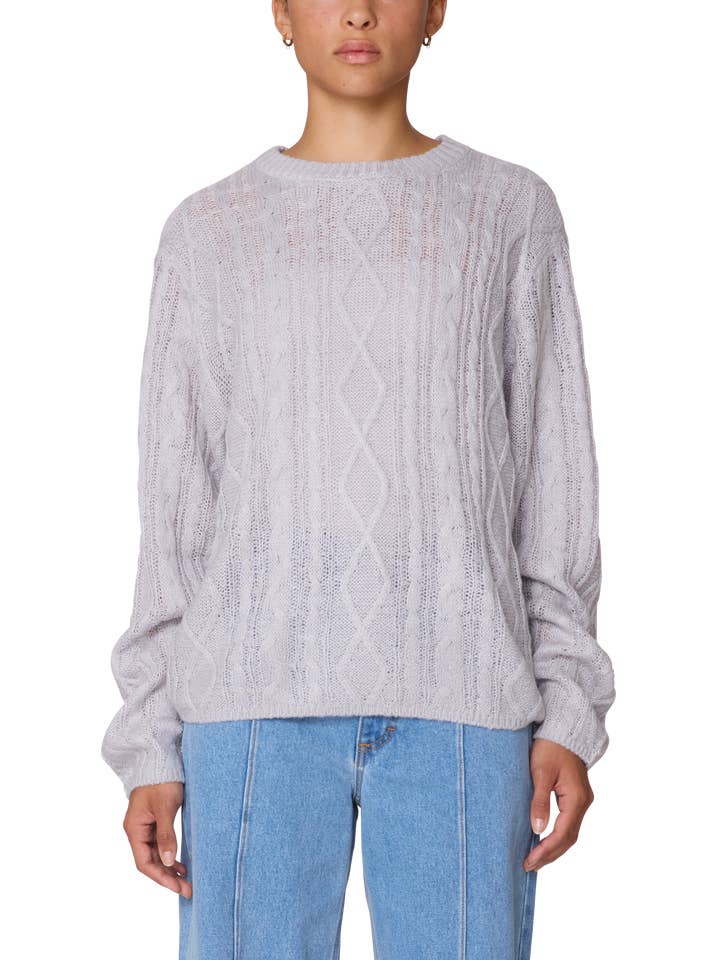 OBEY ISABELLA LOOSE CABLE SWEATER for wholesale by OBEY Clothing