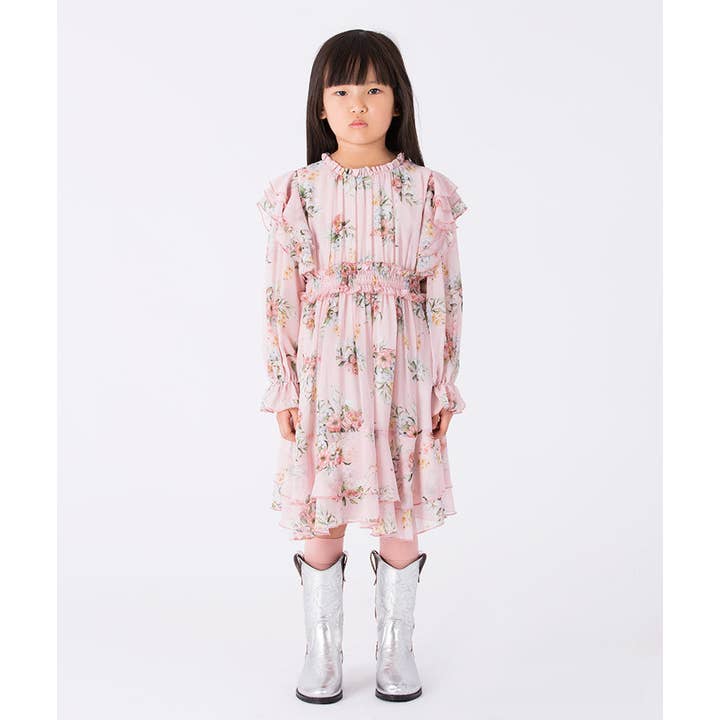 Chiffon Blomsterpigekjole for engroshandel hos Mama Luma