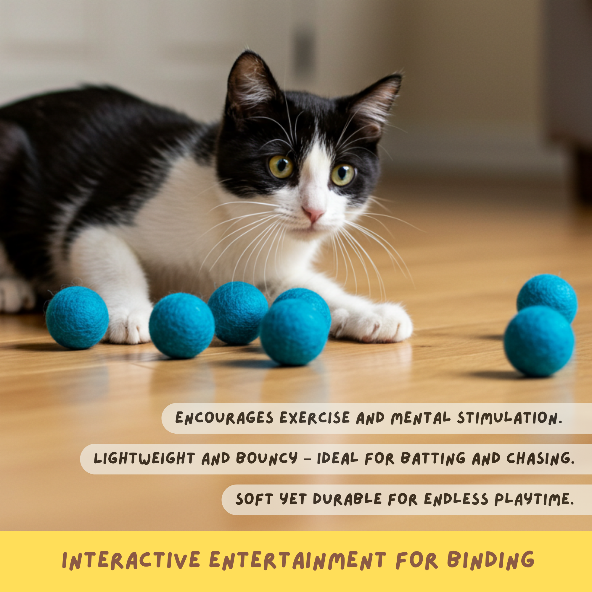 Woolbuddy - Wholesale Pet Toy - Cat - Wool Felted Cat Toy Balls1