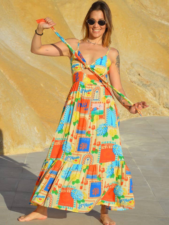 ND11- COLORINES DRESS for wholesale by Mandala by Mallorca