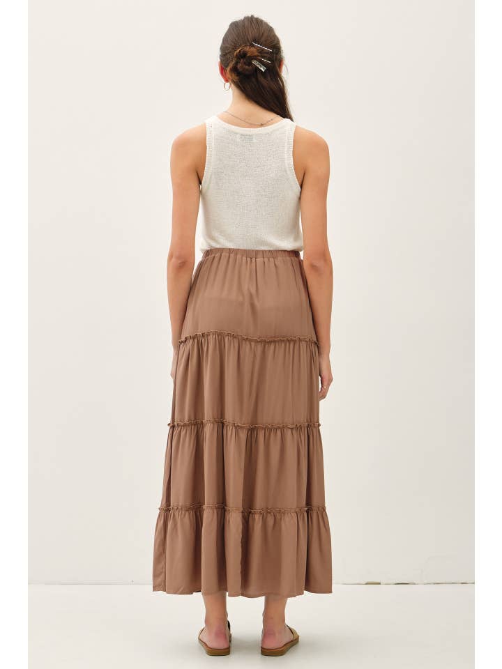 Be Cool - Wholesale Skirt - Women's - TIERED MAXI SKIRT