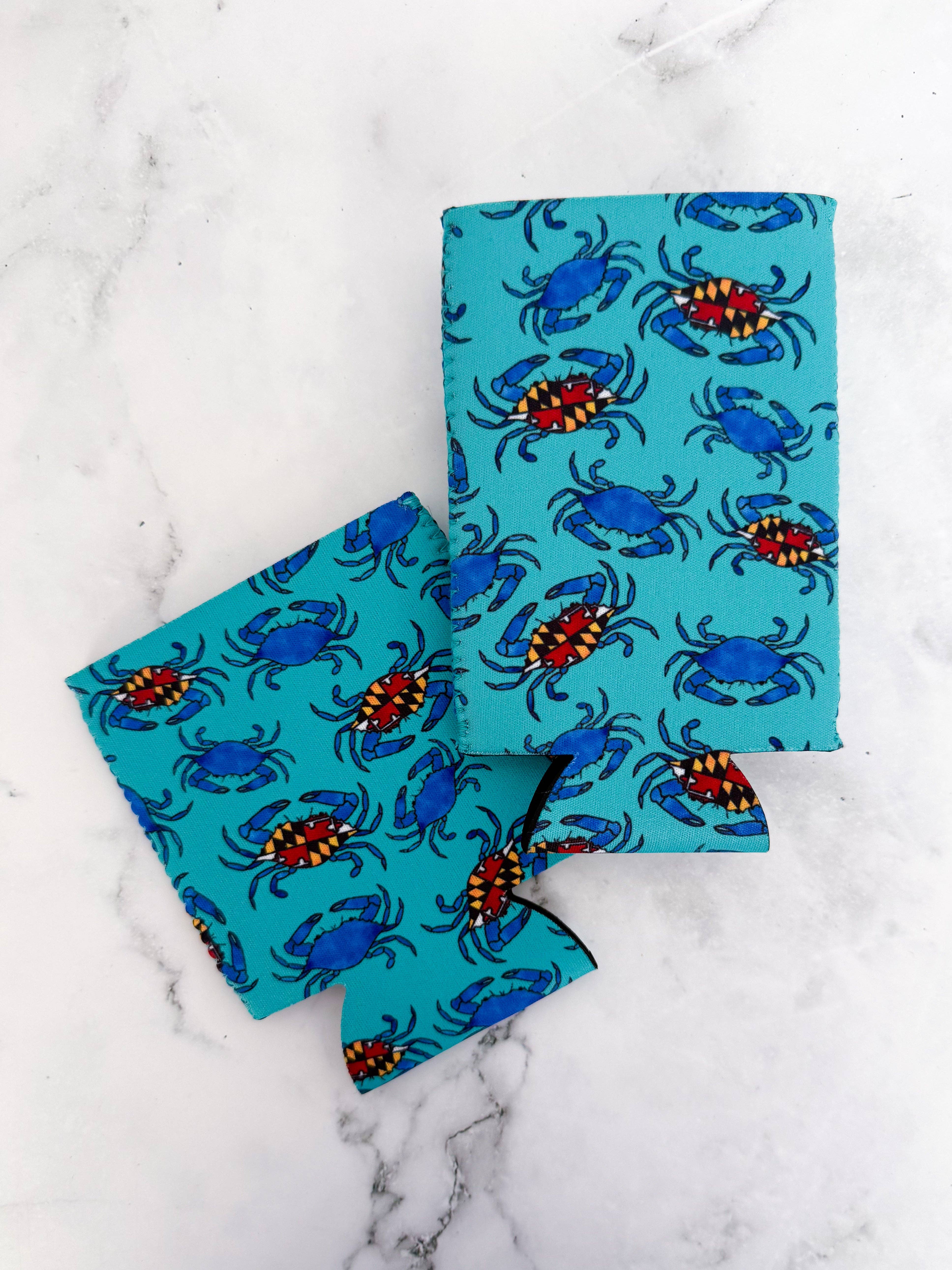Jami Creates - Wholesale Drink Huggers & Koozies - Maryland Blue Crab Skinny Can Cooler Koozie3